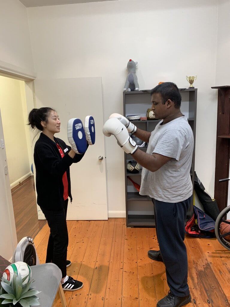 NDIS Physiotherapy Boxing session